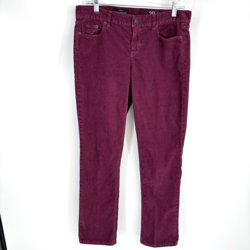 J Crew‎ Corduroy Matchstick Pants Size 29 Maroon Straight Leg Cabincore